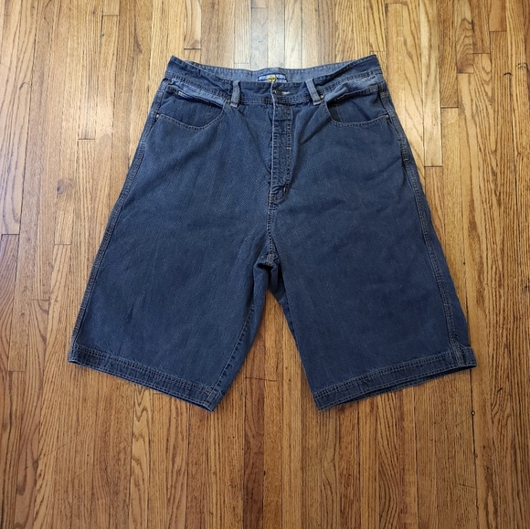 WU WEAR Mens Vintage Denim Jean Shorts Size 40 WU Tang 90s Y2K - Picture 1 of 8